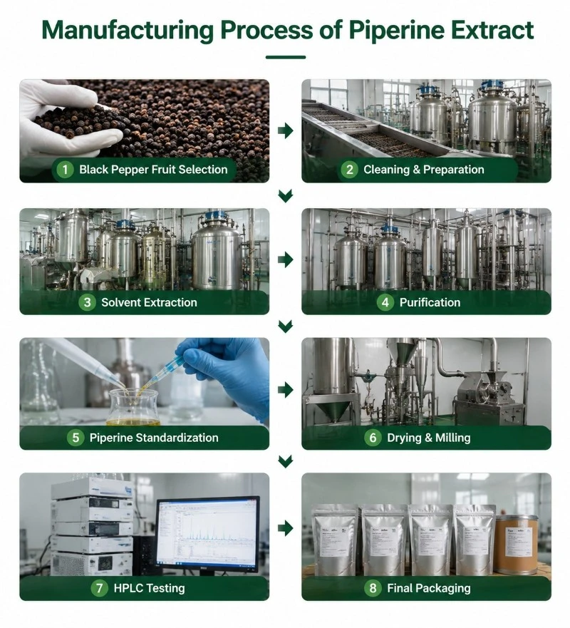 Manufacturing Process of Piperine Extract of Botanical Cube Inc Manufacturing Process of Piperine Extract of Botanical Cube Inc